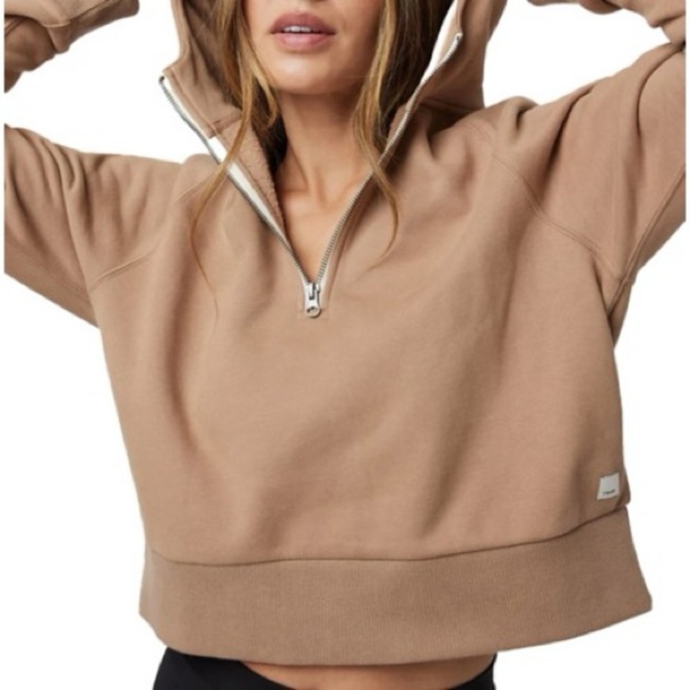 Women's Vuori Half Zip Hoodie Goldenrod NWT Rare Sold Out - Picture 3 of 5